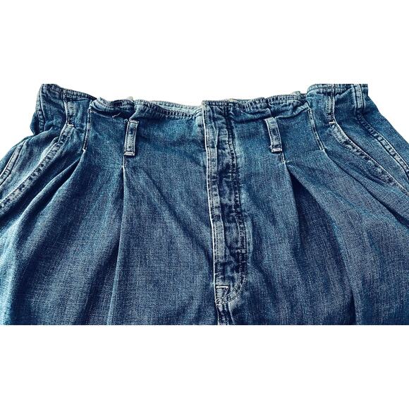 POLO RALPH LAUREN "PAPERBAG" JEANS, WOMENS, 32R, WIDE LEG, HIGH-RISE, BELT - Picture 2 of 12